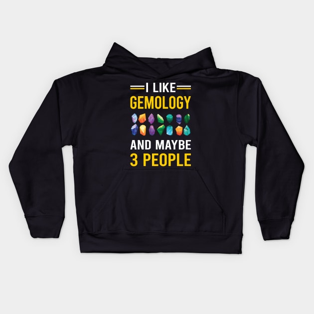 3 People Gemology Gemologist Kids Hoodie by Bourguignon Aror